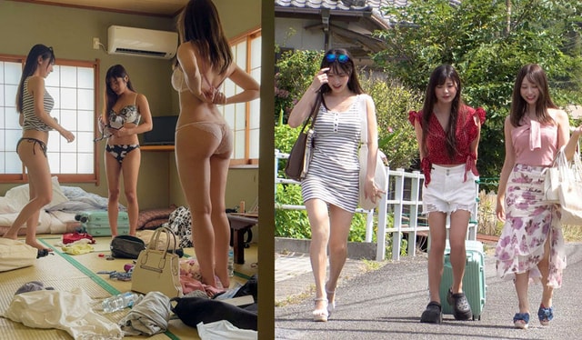 DEAS-034 部屋で水着から下着姿に着替える3人組