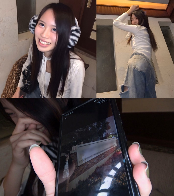 FCZ-025 マッチングアプリの画面を見せながら笑顔で話す