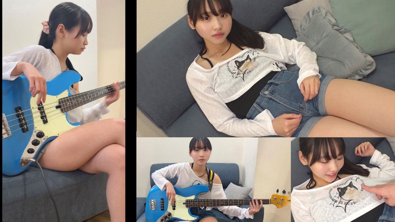 OSHI-018 ベース弾きながら太もも丸出しの座り姿