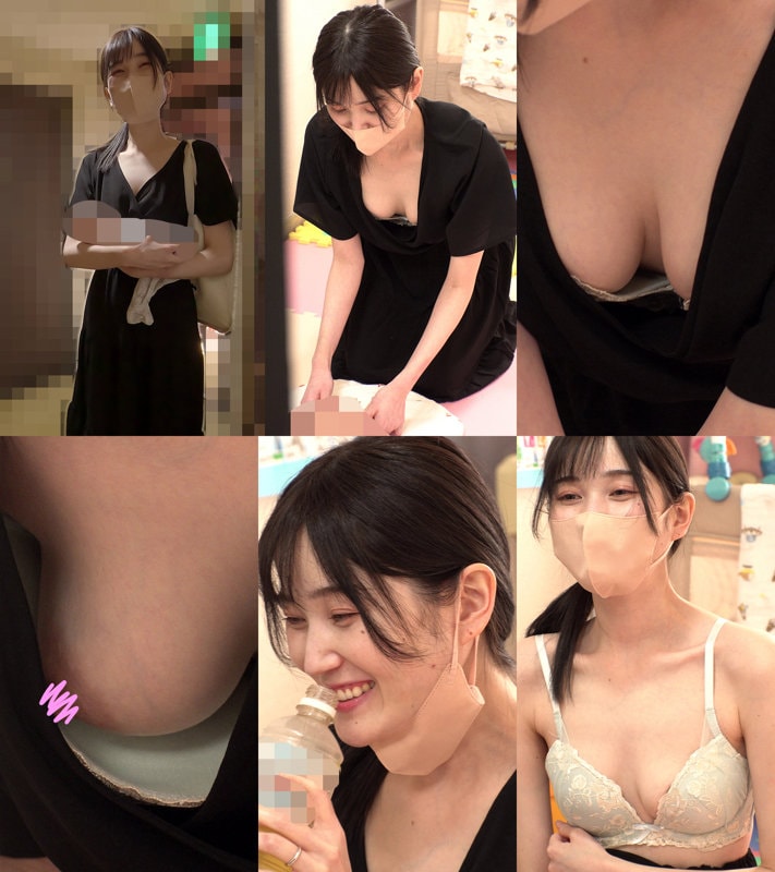 SHINKI-262 深Vから白い谷間が丸見えな様子
