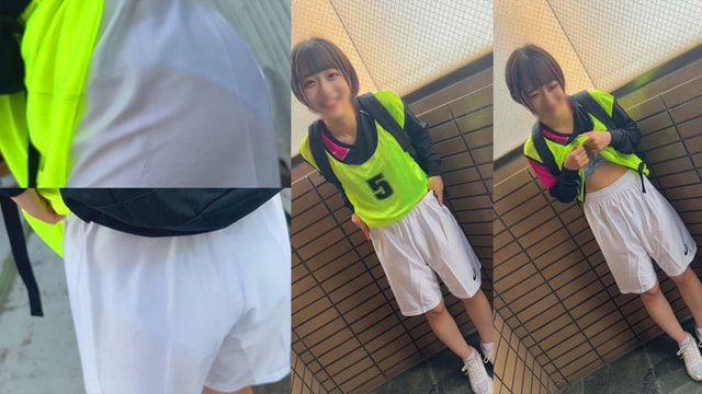 SMUB-032 ユニフォーム姿で壁に寄りかかり腹チラ見せ