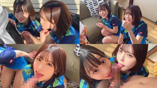 SMUB-124 2人でチンポを交互に咥えて笑顔